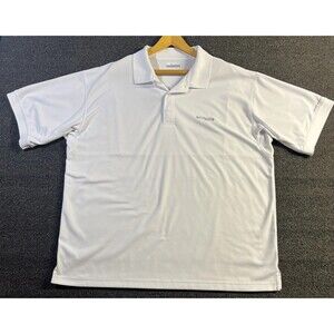 Columbia PFG Shirt‎ Mens Size 2XL Polo Vented Fishing Casual White.
